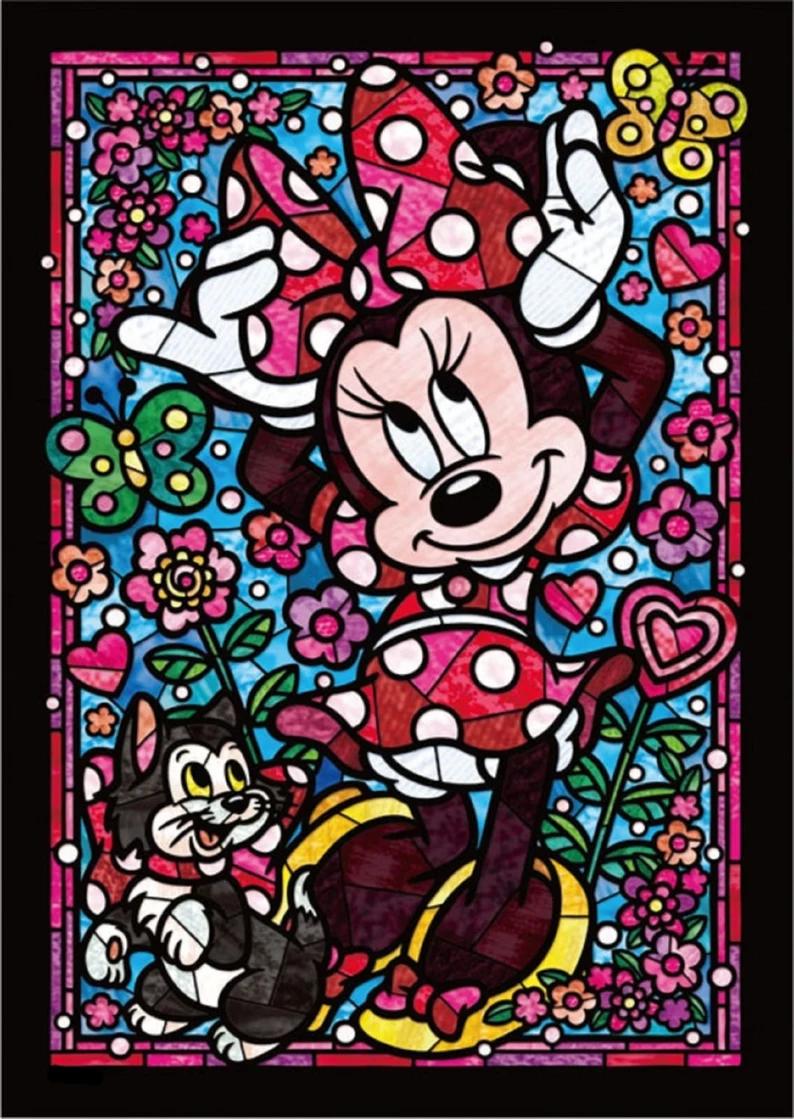 Diamond Painting - Full Round - Glass Art - Disney Princess Mermaid Mickey Stitch (30*40CM)