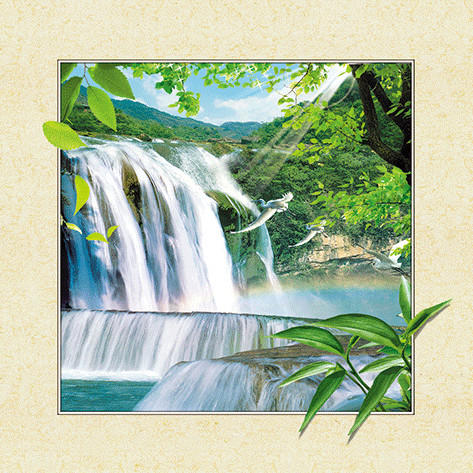 AB Diamond Painting - Full Round - Waterfall (40*40cm)