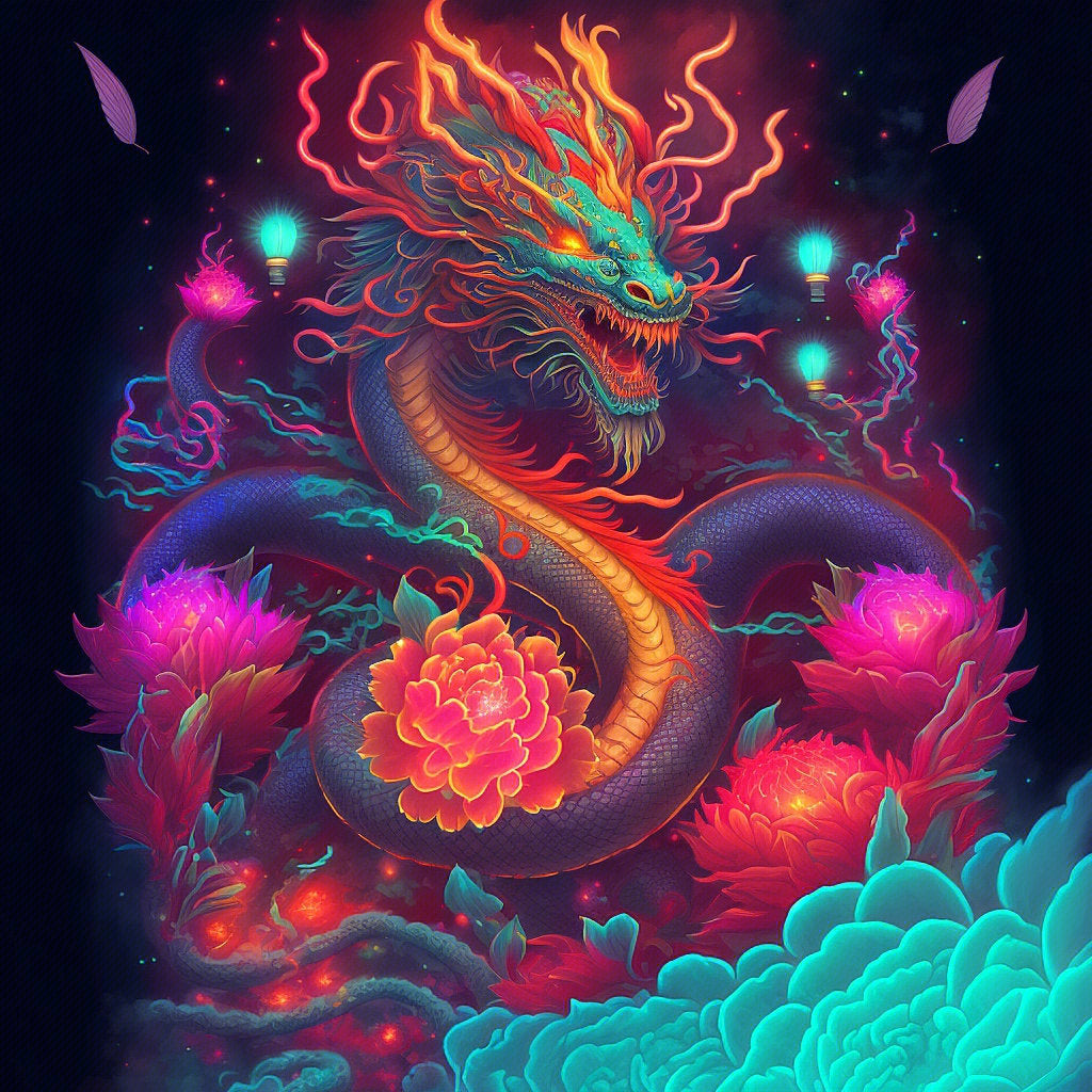 AB Diamond Painting - Full Round - Animal Dragon (40*40cm)