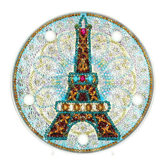 DIY Full Drill Diamond Painting Scenery Embroidery Special Shape LED Light