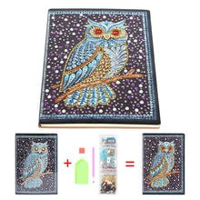Load image into Gallery viewer, DIY Bird Special Shaped Diamond Painting 60 Pages A5 Notebook Diary Book
