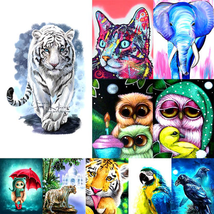 Animal 40*30CM(Canvas) Full Round Drill Diamond Painting