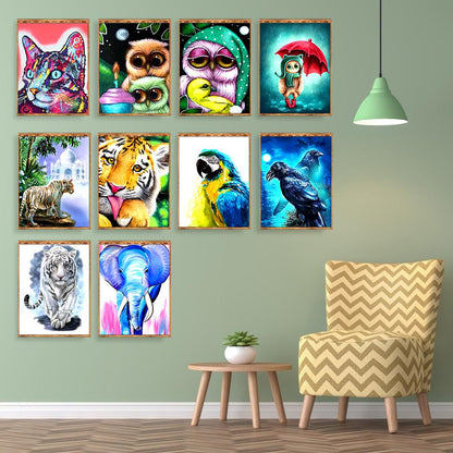 Animal 40*30CM(Canvas) Full Round Drill Diamond Painting