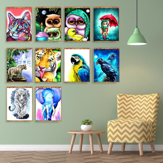 Animal 40*30CM(Canvas) Full Round Drill Diamond Painting