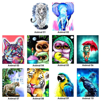 Animal 40*30CM(Canvas) Full Round Drill Diamond Painting