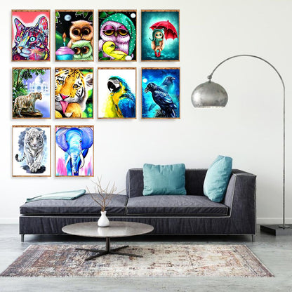 Animal 40*30CM(Canvas) Full Round Drill Diamond Painting