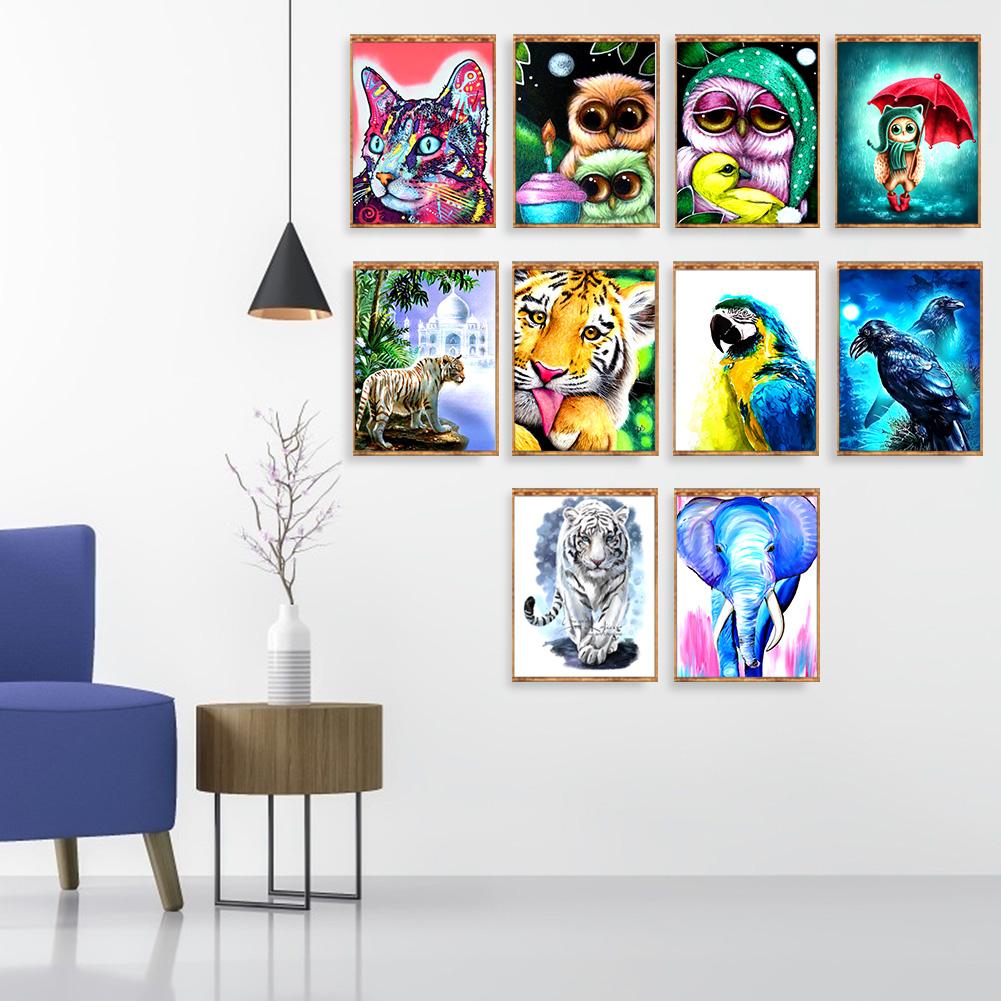 Animal 40*30CM(Canvas) Full Round Drill Diamond Painting