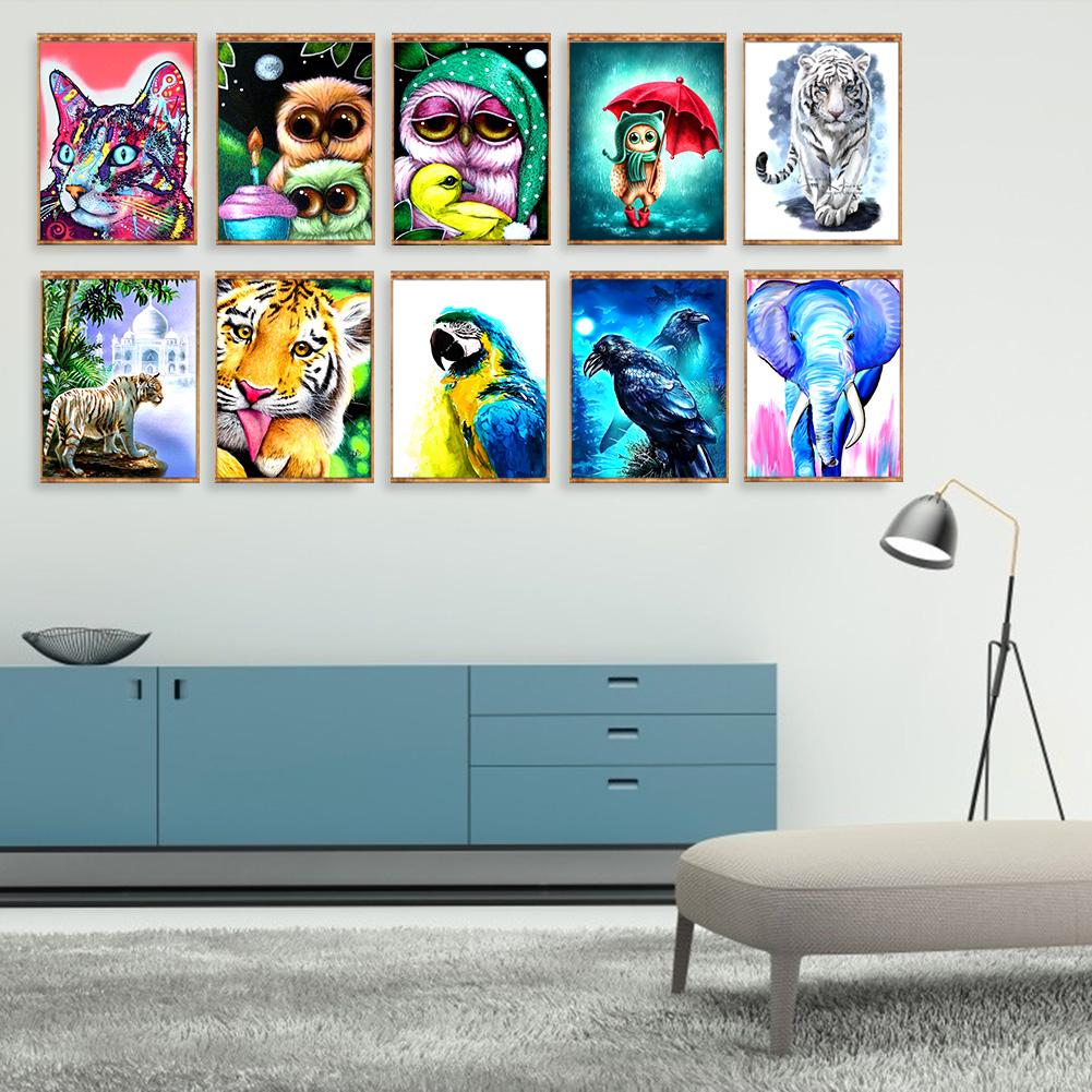 Animal 40*30CM(Canvas) Full Round Drill Diamond Painting