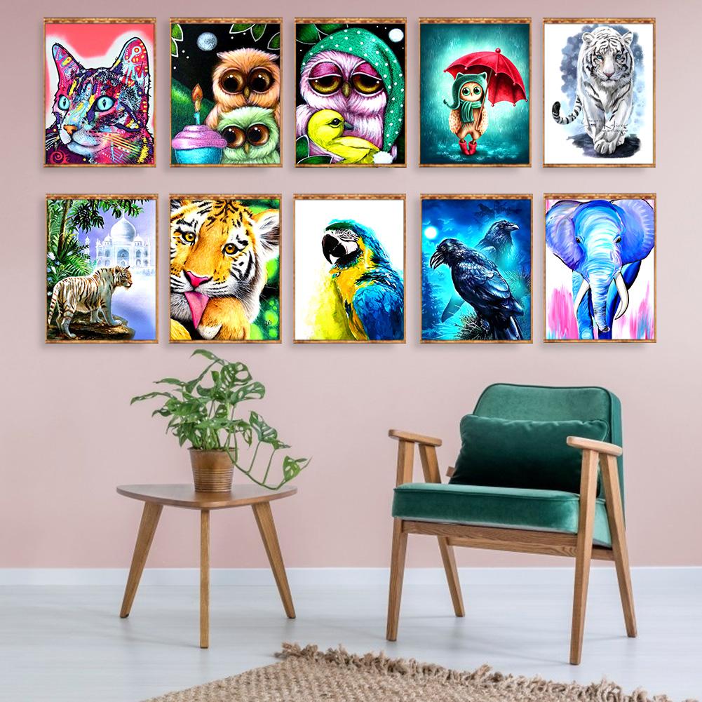 Animal 40*30CM(Canvas) Full Round Drill Diamond Painting