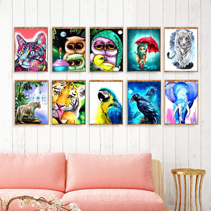 Animal 40*30CM(Canvas) Full Round Drill Diamond Painting
