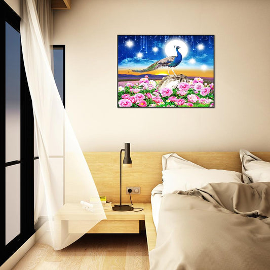 Chinese Style 40*30CM(Canvas) Full Round Drill Diamond Painting