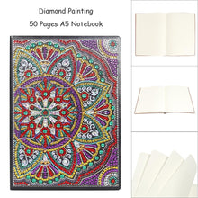 Load image into Gallery viewer, DIY Mandala Special Shaped Diamond Painting 50 Sheets A5 Office Notebook
