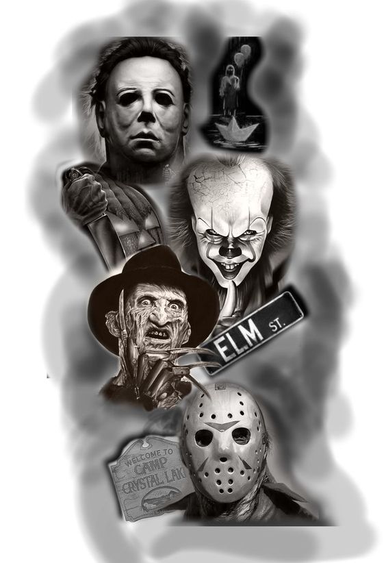 AB Diamond Painting - Full Round - Horror movie characters collection (40*58cm)