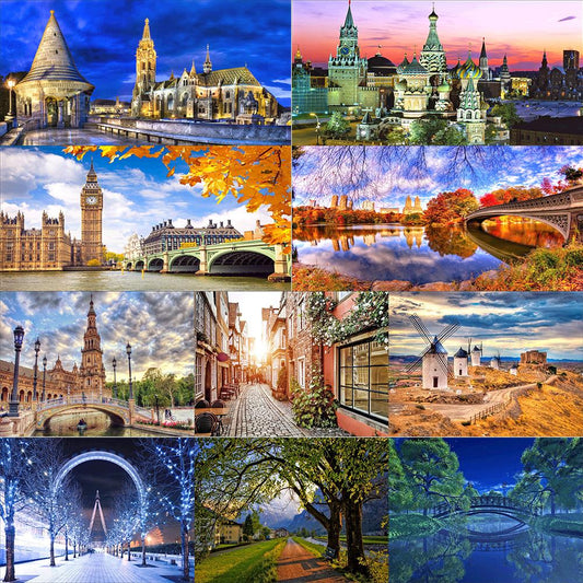 Scenery 40*30CM(Canvas) Full Square Drill Diamond Painting