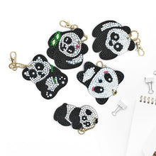 Load image into Gallery viewer, 5pcs Panda Type Keychain Gift DIY Diamond Painting Special Shape Full Drill
