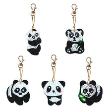 Load image into Gallery viewer, 5pcs Panda Type Keychain Gift DIY Diamond Painting Special Shape Full Drill
