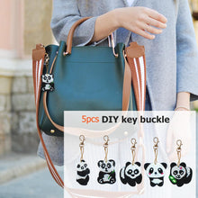 Load image into Gallery viewer, 5pcs Panda Type Keychain Gift DIY Diamond Painting Special Shape Full Drill
