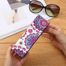 Load image into Gallery viewer, DIY Diamond Painting Eye Glasses Storage Box Travel Leather Sunglasses Case

