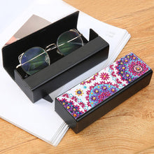 Load image into Gallery viewer, DIY Diamond Painting Eye Glasses Storage Box Travel Leather Sunglasses Case
