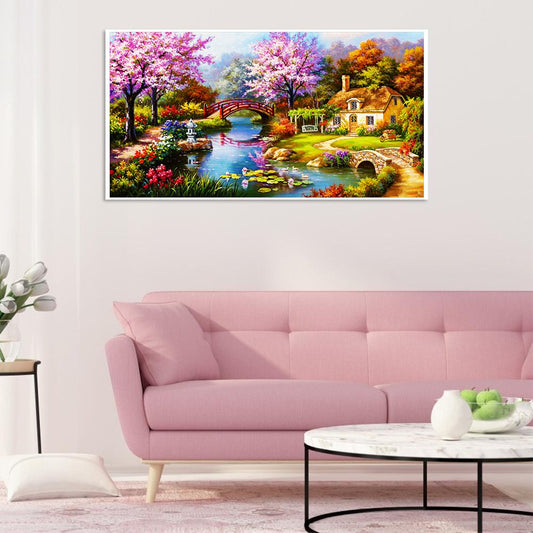 Scenery 100*55CM(Canvas) Full Round Drill Diamond Painting