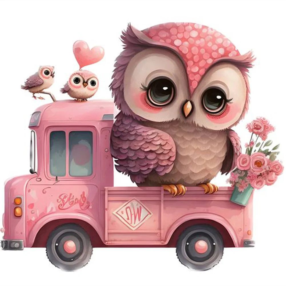 AB Diamond Painting - Full Round - Owl (40*40cm)