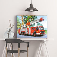 Load image into Gallery viewer, Fire Truck 30*40CM(Canvas) Full Round Drill Diamond Painting
