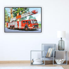 Load image into Gallery viewer, Fire Truck 30*40CM(Canvas) Full Round Drill Diamond Painting
