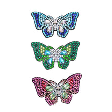 Load image into Gallery viewer, 3pcs DIY Diamond Painting Hair Clip Butterfly Rhinestone Bobby Pin Headwear

