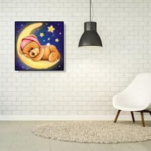Load image into Gallery viewer, Moon Bear 30x30cm(canvas) full round drill diamond painting
