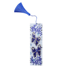Load image into Gallery viewer, DIY Butterfly Special Shaped Diamond Painting Leather Bookmark with Tassel
