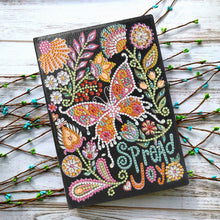 Load image into Gallery viewer, DIY Special Shaped Diamond Painting Butterfly 50 Pages A5 Painting Notebook
