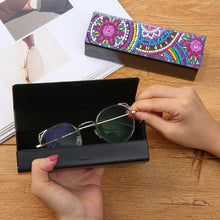 Load image into Gallery viewer, DIY Diamond Pinting Leather Eye Glasses Storage Box Sunglasses Organizer
