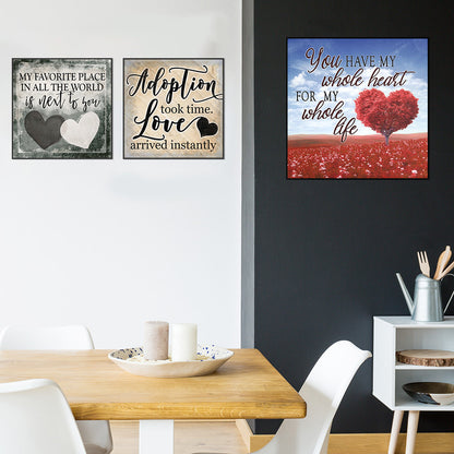 Letter 30*30CM(Canvas) Full Round Drill Diamond Painting