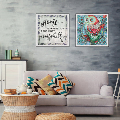 Letter 30*30CM(Canvas) Full Round Drill Diamond Painting