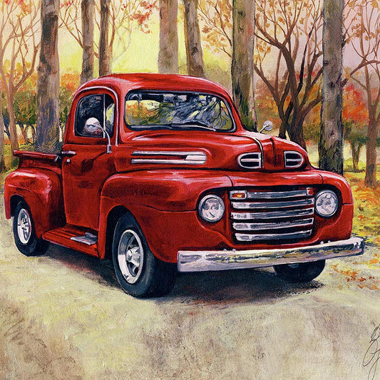Car 30*30CM(Canvas) Full Round Drill Diamond Painting