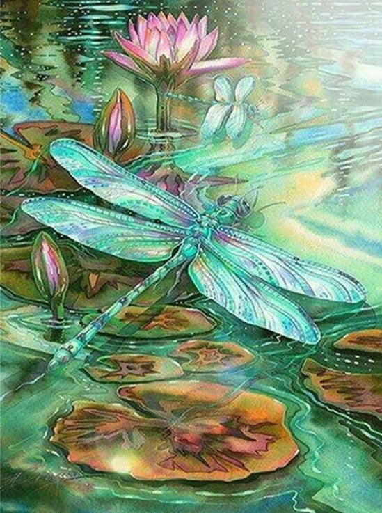 AB Diamond Painting - Full Round - Dragonfly (50*70cm)