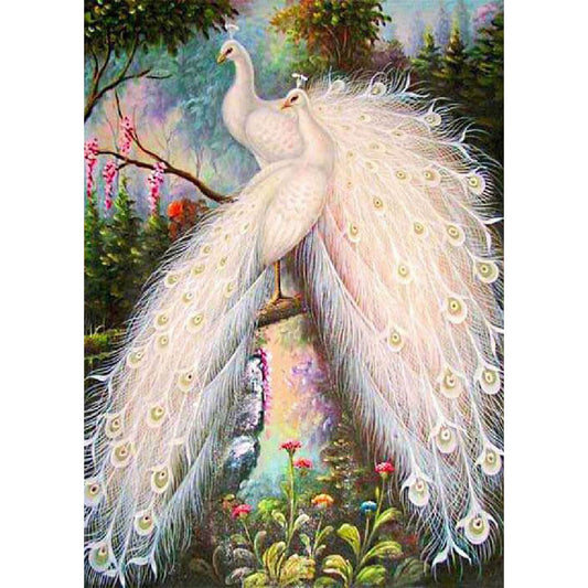 Peafowl 30*40CM(Canvas) Full Round Drill Diamond Painting