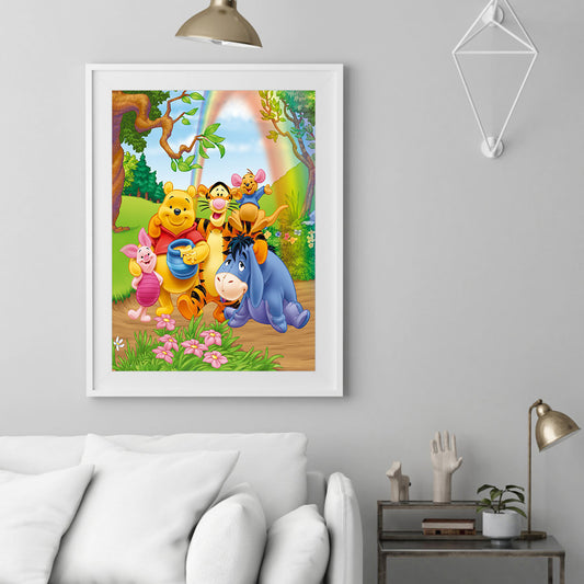 Pooh Bear 30*40CM(Canvas)-Full Round Drill Diamond Painting