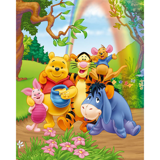 Pooh Bear 30*40CM(Canvas)-Full Round Drill Diamond Painting