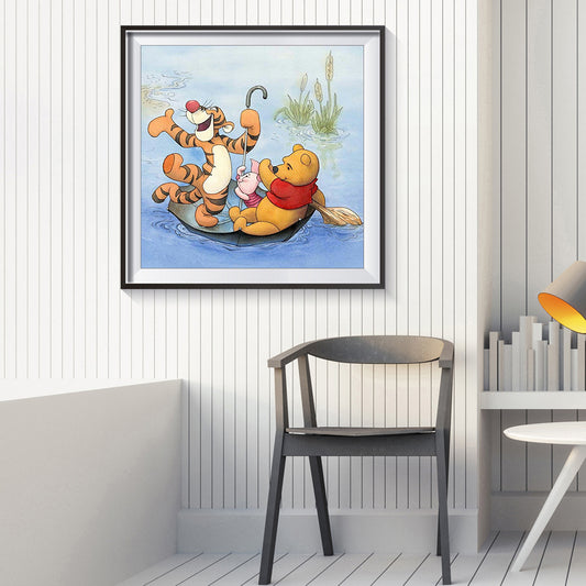 Happy Bear 30*30CM(Canvas)-Full Round Drill Diamond Painting
