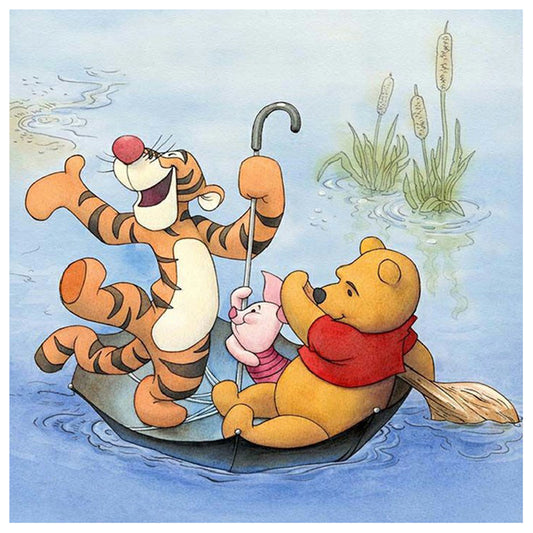 Happy Bear 30*30CM(Canvas)-Full Round Drill Diamond Painting