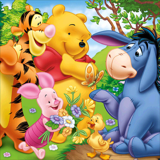 Cute Bear 30*30CM(Canvas)-Full Round Drill Diamond Painting