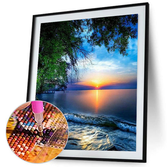 Sunrise 30*40CM(Canvas) Full Round Drill Diamond Painting