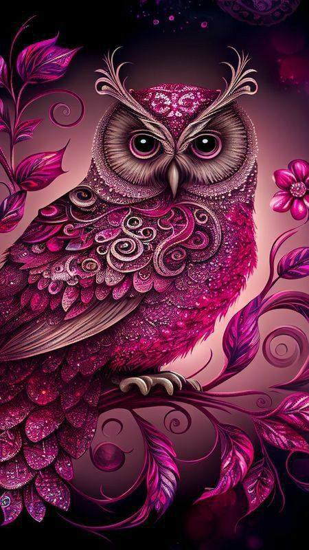AB Diamond Painting - Full Round - Owl (40*70CM)