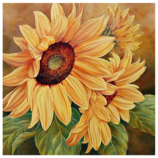 Sunflower 30*30CM(Canvas) Full Round Drill Diamond Painting