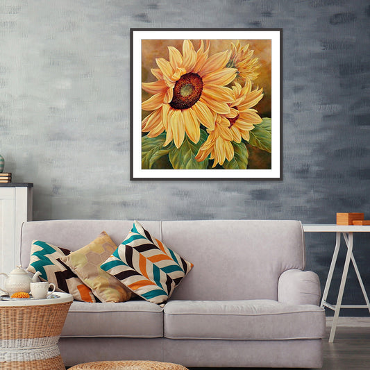 Sunflower 30*30CM(Canvas) Full Round Drill Diamond Painting
