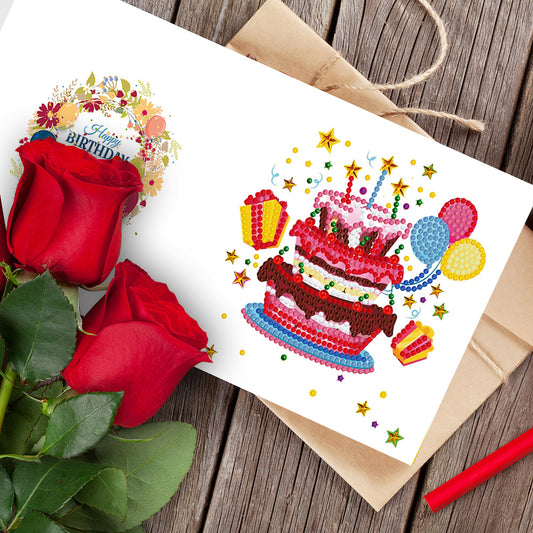 12x DIY Diamond Painting Greeting Cards Birthday Thanks Embroidery Postcard