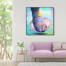 Load image into Gallery viewer, Cartoon Fly Elephant 30*30CM(Canvas)-Full Round Drill Diamond Painting
