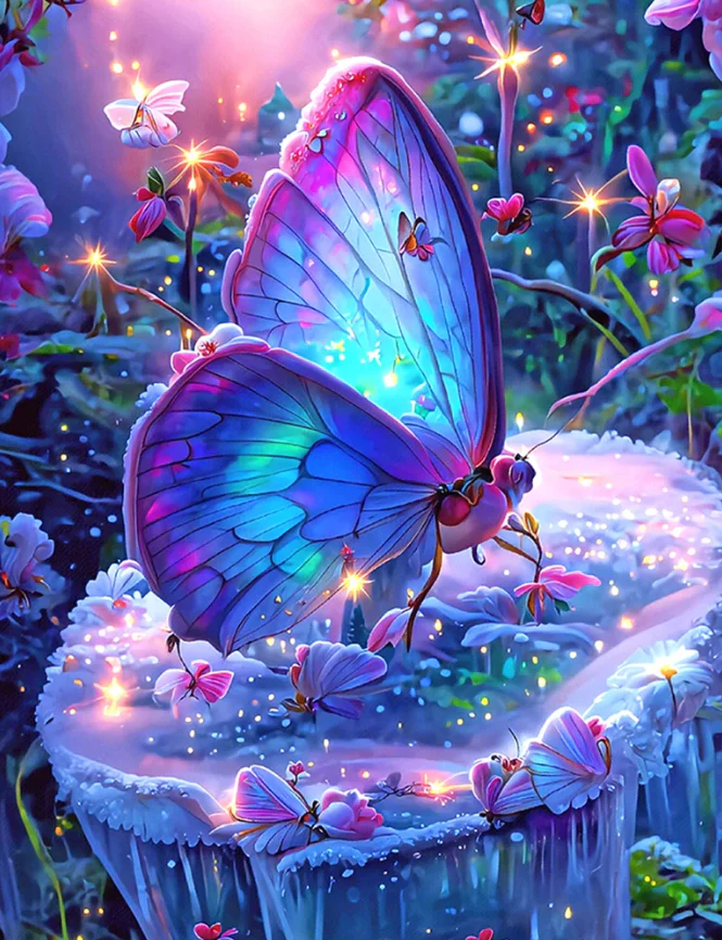 AB Diamond Painting - Full Round - Butterfly (40*50cm)