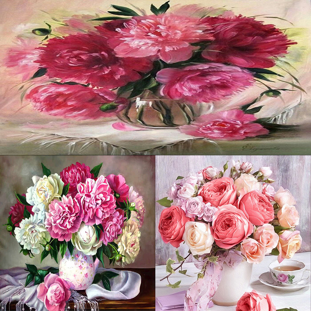 Warm Flowers 30*30CM(Canvas) Full Round Drill Diamond Painting